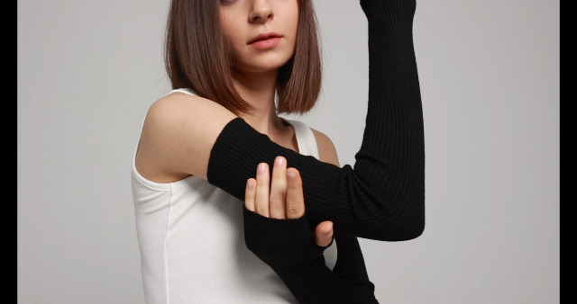 NOVAWO Wool Blend Warm Arm Warmers Super Soft Long Fingerless
